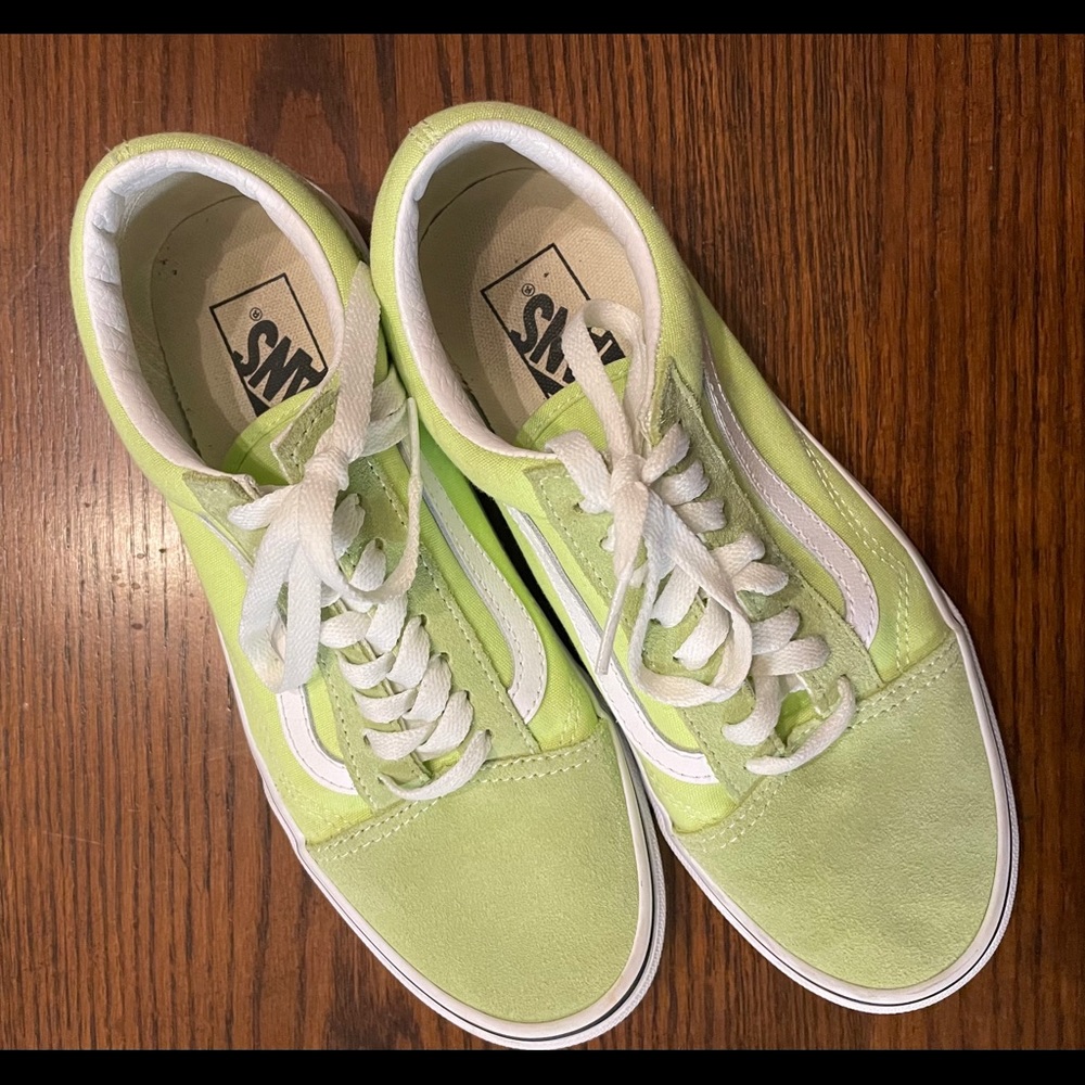 Vans Old Skool Sharp Green and White Skate Shoes